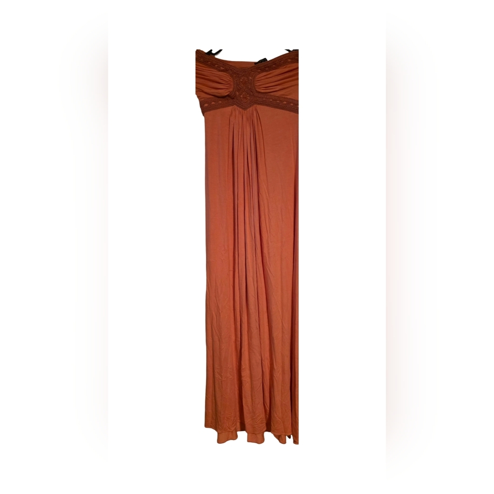 SKY Orange Strapless Maxi Dress Size Small MSRP $165
